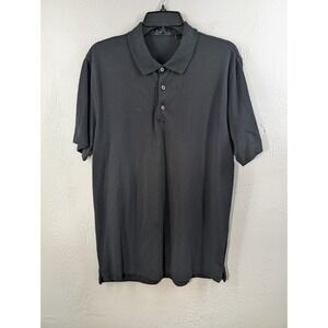 Theory Men's Size L Black Cotton Short Sleeve Polo Shirt